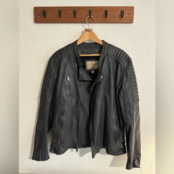 Leather Moto Jacket Wilson’s Vintage Line L - Picture 1 of 9
